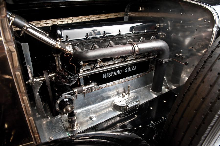 Моторный отсек Hispano-Suiza H6B Coupe de Ville por Saoutchik 1924 года  (фото 10 из 26)